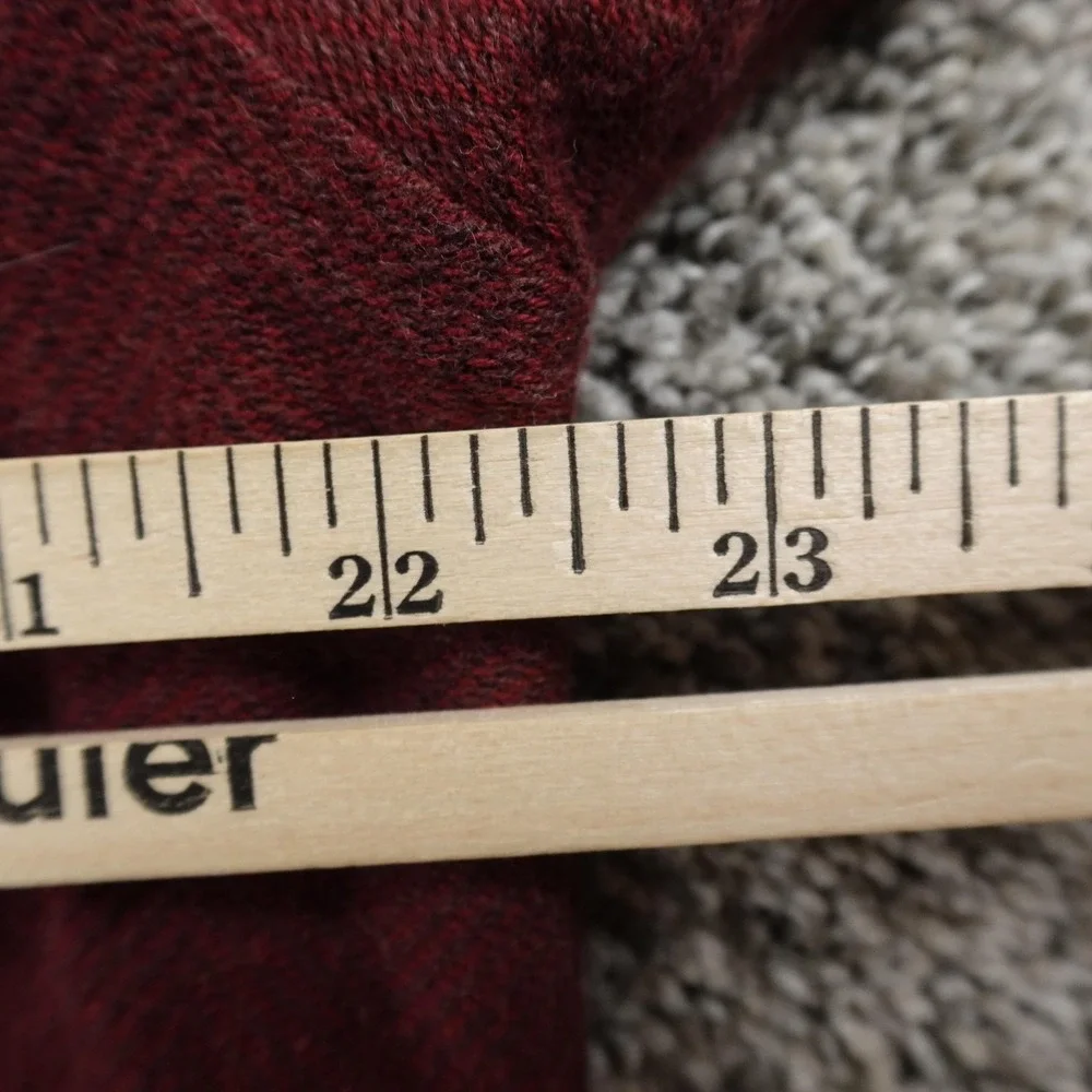 VTG LL Bean Sweater Mens L Red 1/4 Zip‎ Mock Neck Knit Pullover Outdoor Hiking